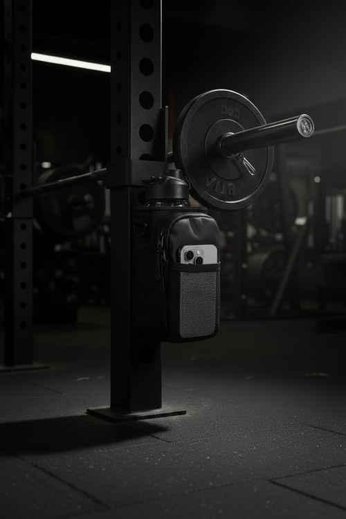 Magnetic Gym Bag on Horizontal Barbell Bar